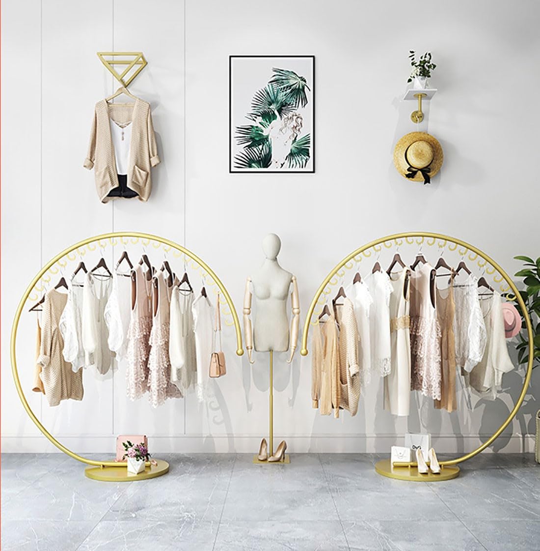 Heavy Duty Clothes Rail Rack Sturdy Clothing Display Stand for Stores Adjustable Hanging Rod Perfect for nizing & Showcasing Apparel Max Load Capacity