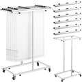 Kolldenn Mobile Blueprint Storage Rack with 6 Clamps 4 Wheels
