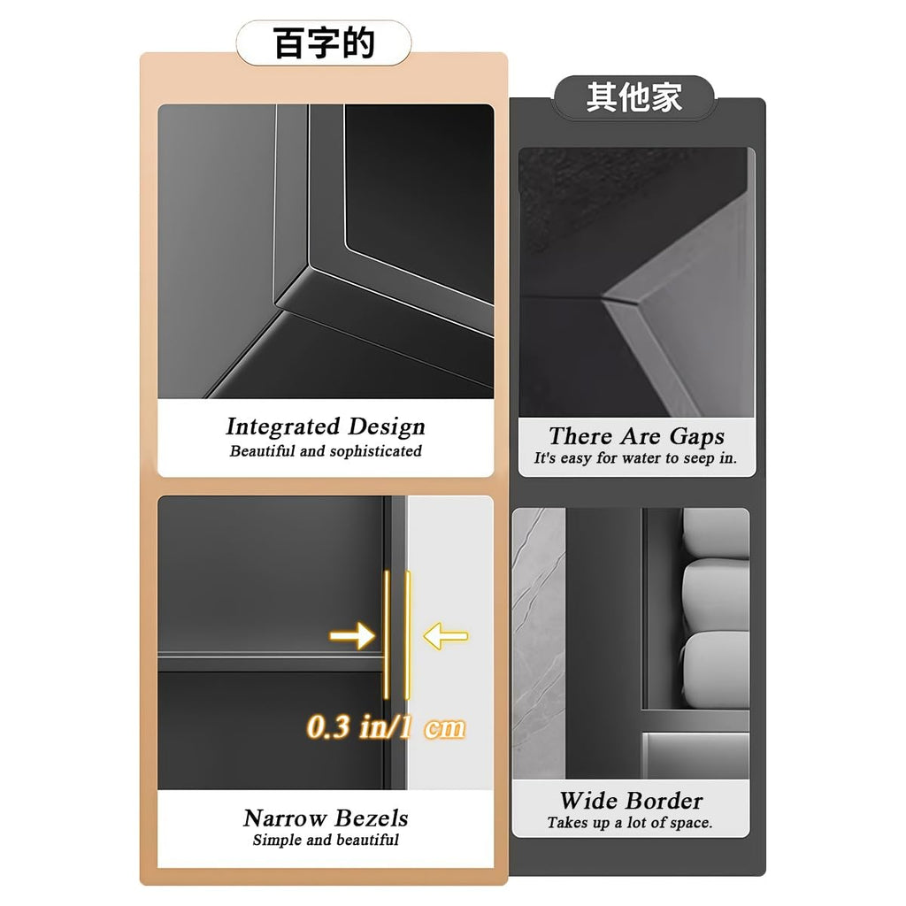 Built-in 304 Stainless Steel Bathroom Organizer Storage Toilet Paper Holder