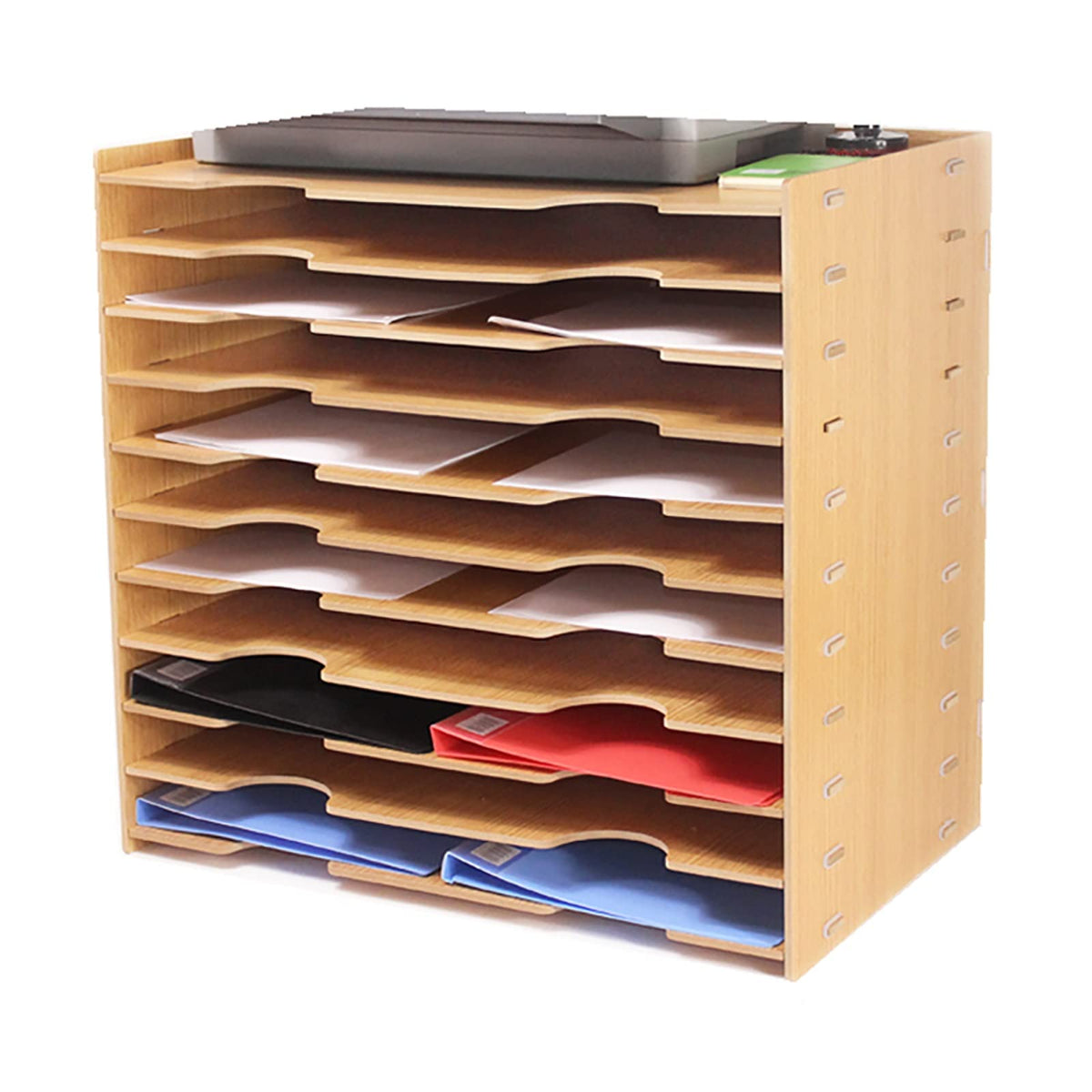 Multi-Layer A3 Desk Organizer with Stackable Paper Trays