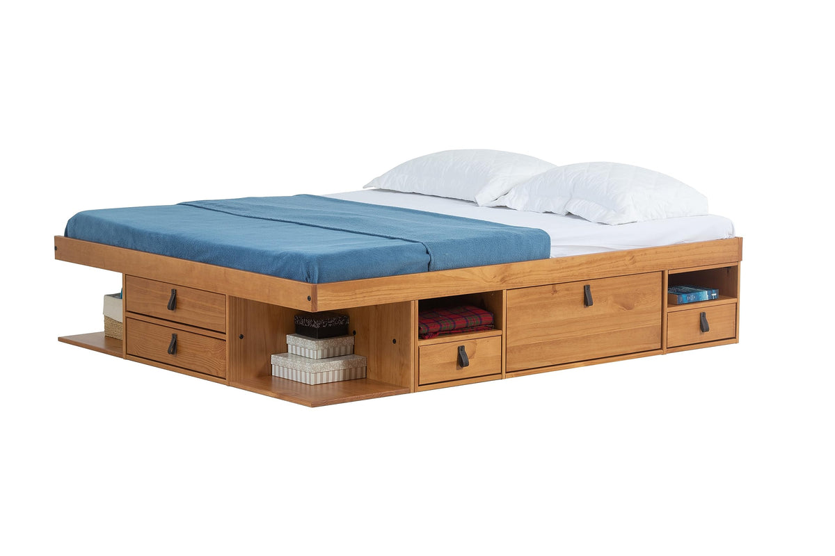 Memomad Bali Storage Platform Bed with Built-In Drawers