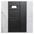 Stainless Steel Shower Nich, Recessed Shower Trash Can Holder, Built-in Shampoo Storage Shelf for Bathroom Storage/Shampoo/Toiletries,Black-40x67x14cm/15.74x26.37x5.51in