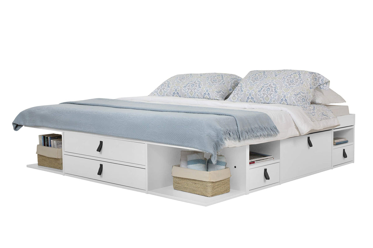 Memomad Bali Storage Platform Bed with Built-In Drawers