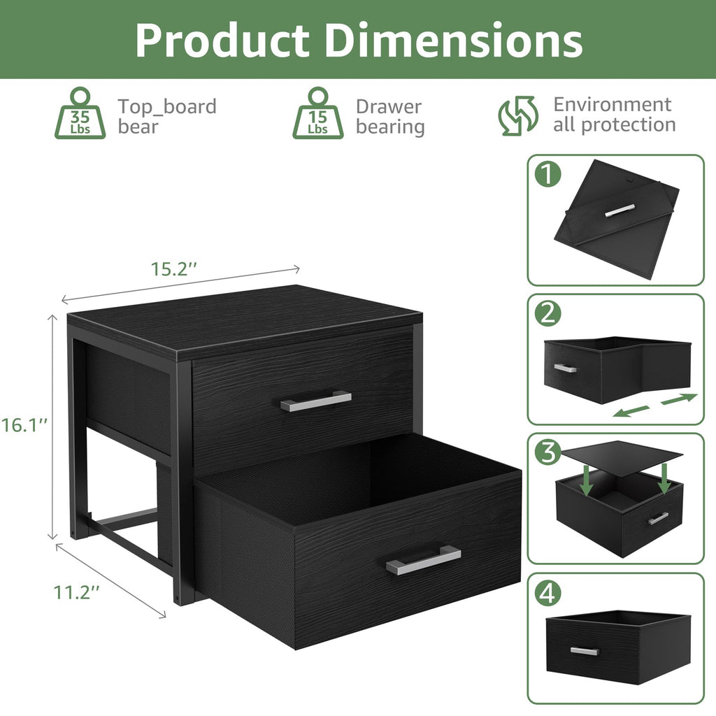 BOLUO Stackable Storage Drawers Closet Organizers and Storage