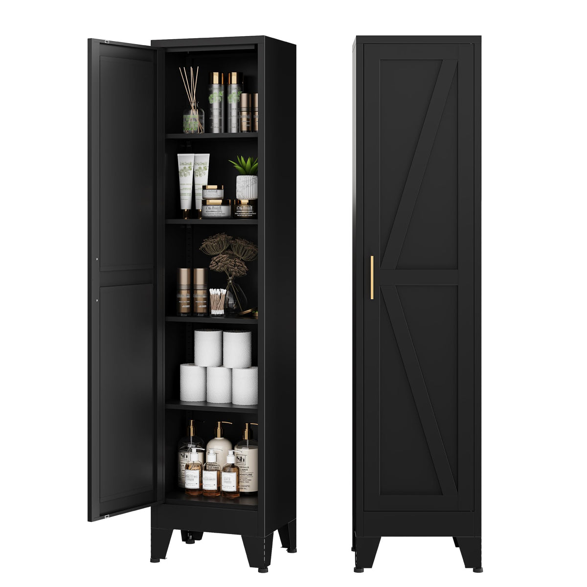 COFaR Farmhouse Storage Kitchen Pantry Cabinet