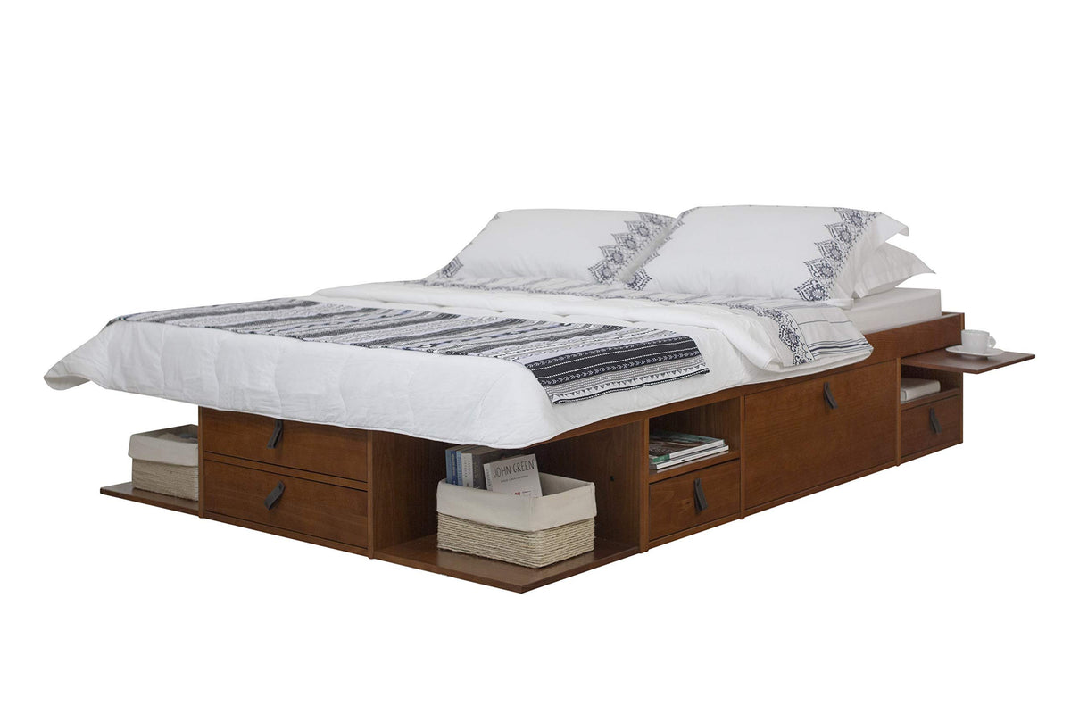 Memomad Bali Storage Platform Bed with Built-In Drawers
