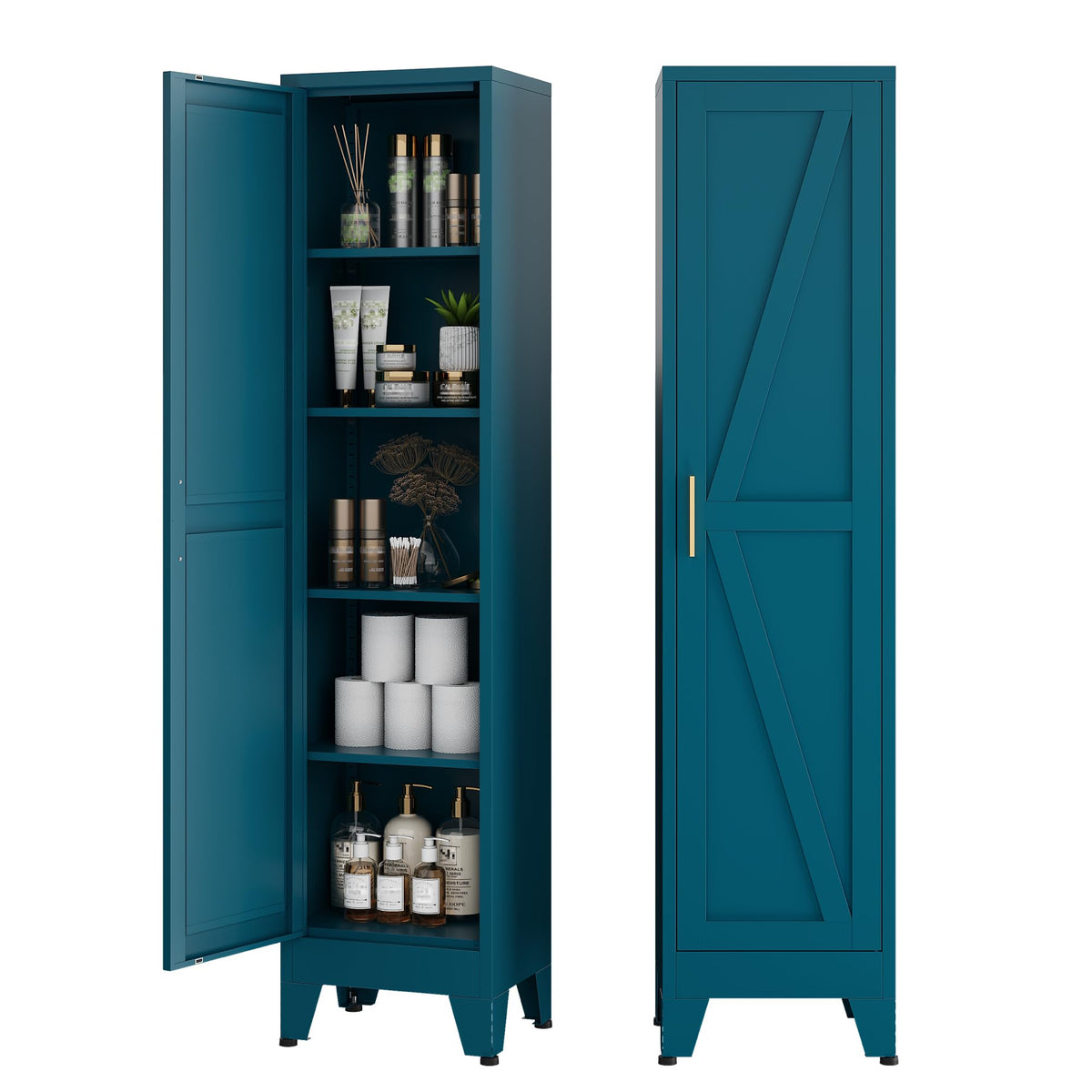 COFaR Farmhouse Storage Kitchen Pantry Cabinet