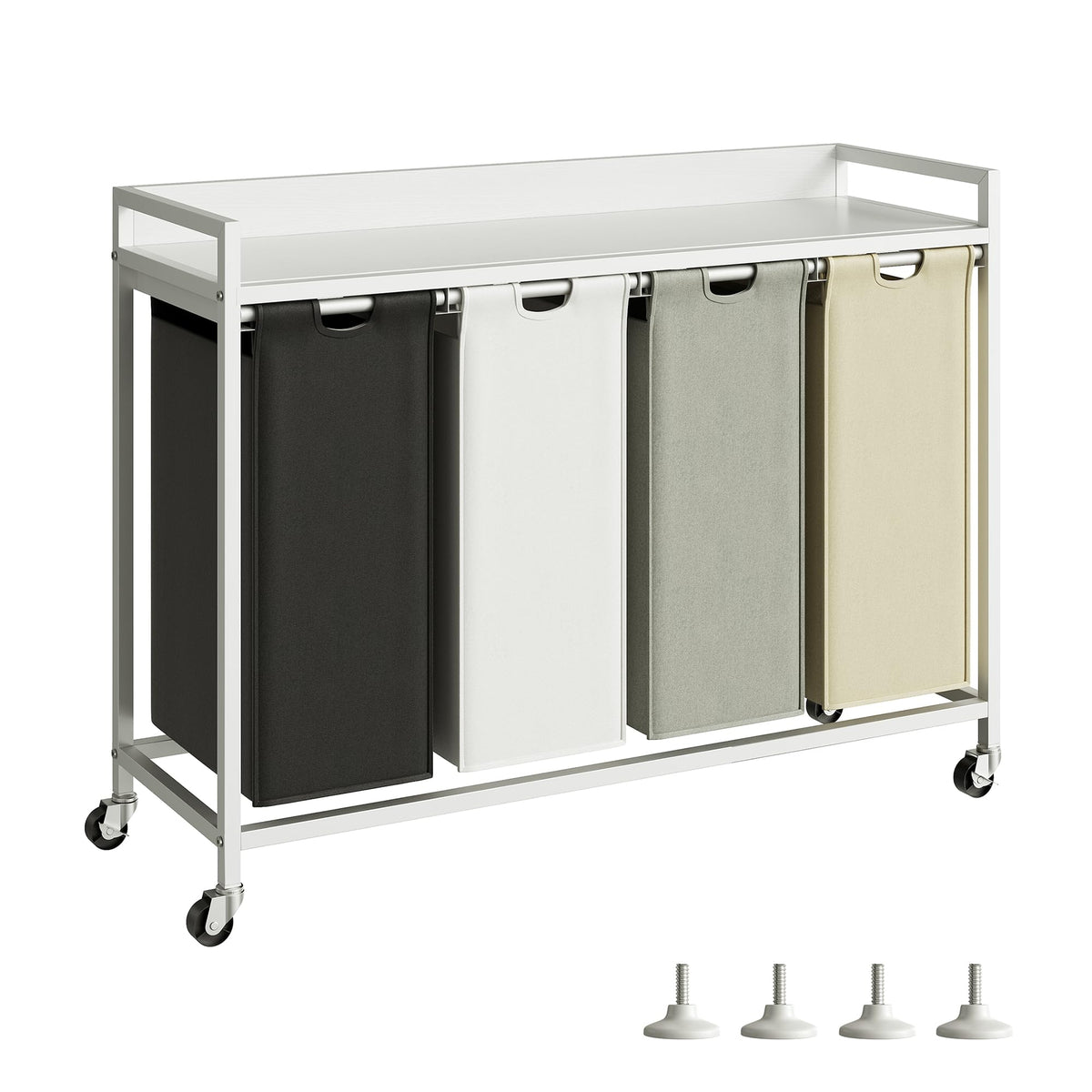 Herture Laundry Hamper with Shelf & Pull-Out Bag