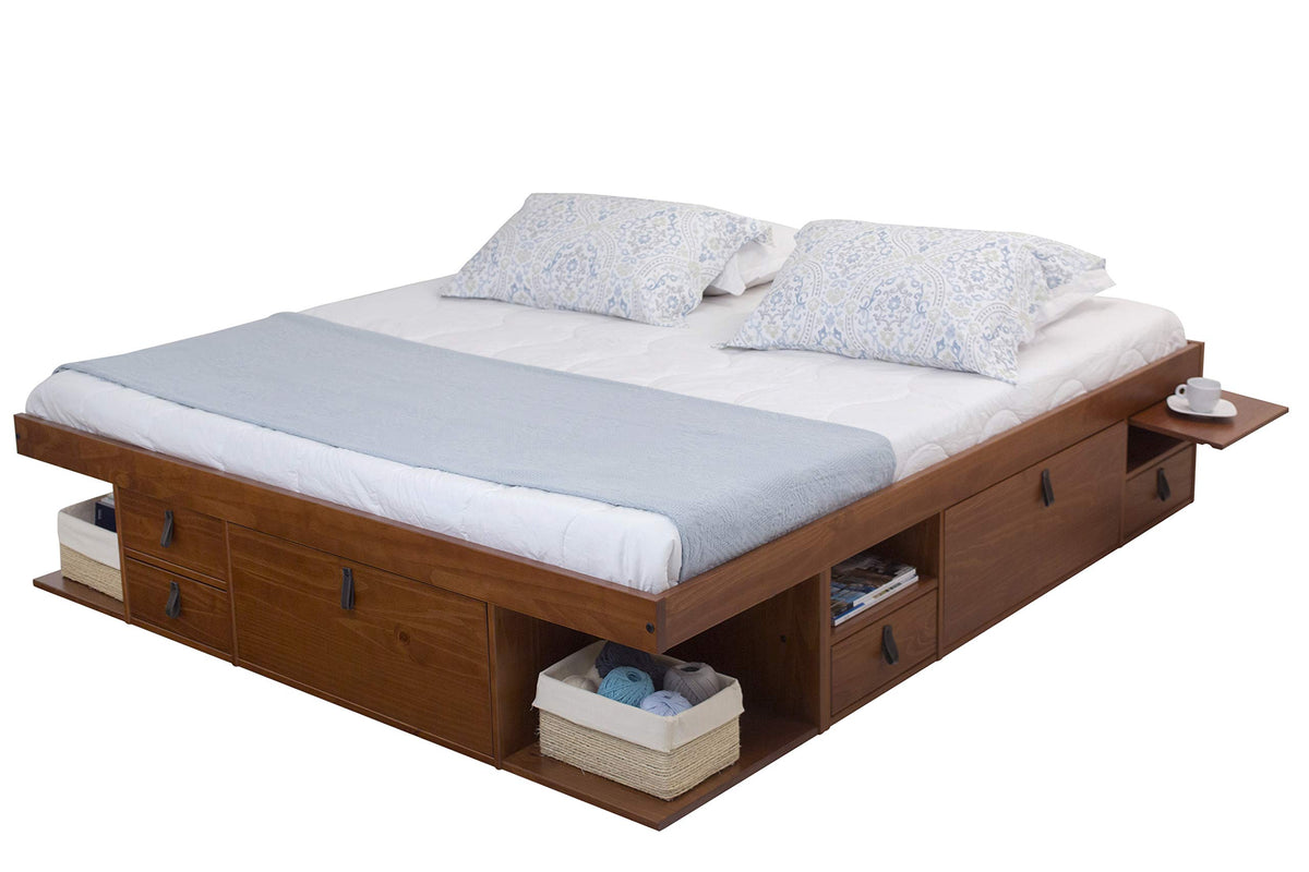 Memomad Bali Storage Platform Bed with Built-In Drawers