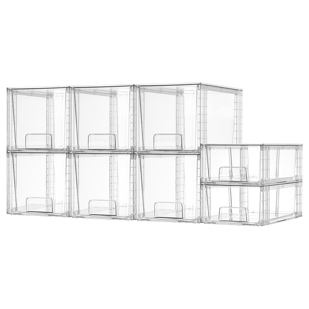 Vtopmart Easily Assemble Clear Storage Dawers Set