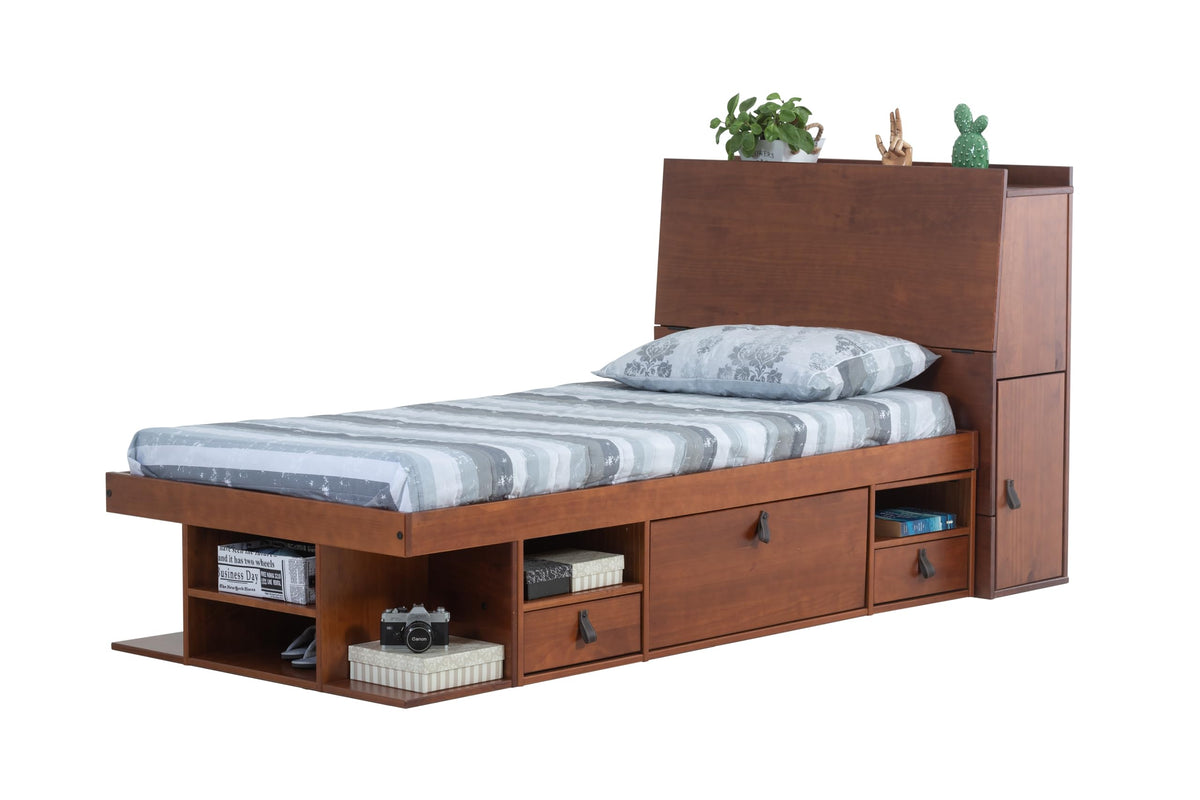 memomad Bali Storage Platform Bed with Drawers