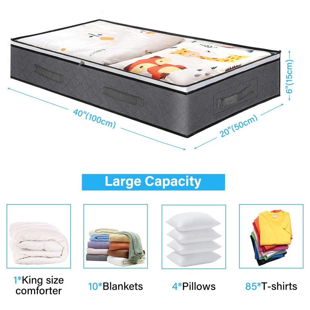 Konfon Sole Under The Bed Storage Containers, Collapsible Storage Bins, Closet Organizers and Storage Containers