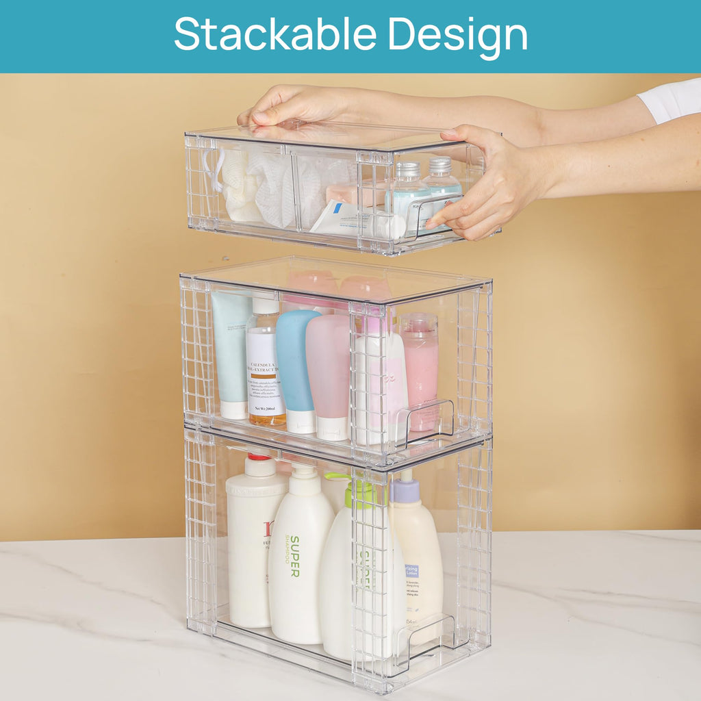 Vtopmart Easily Assemble Clear Storage Dawers Set