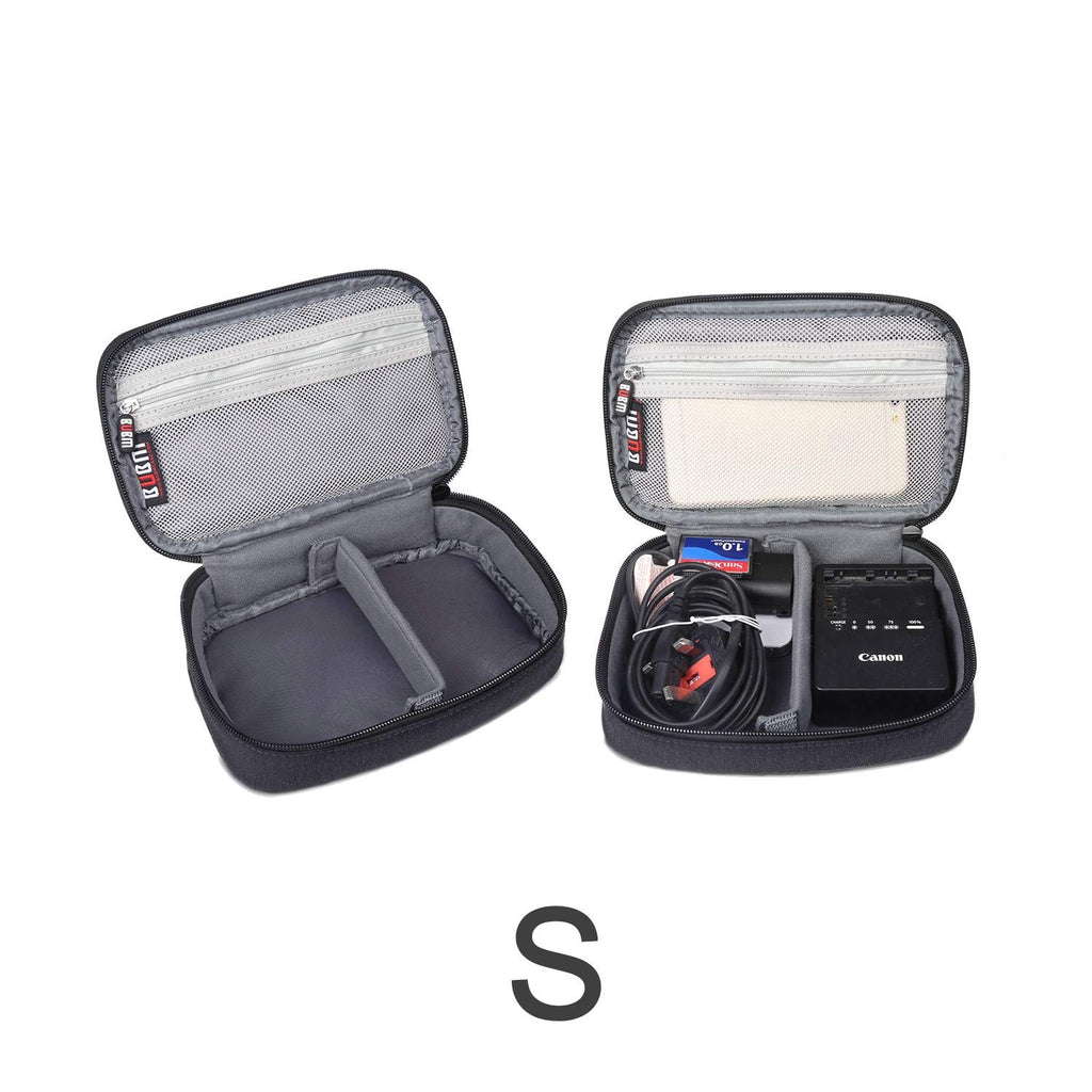 BUBM 3PCS Electronic Organizer, Double Layer Travel Gadget Storage Bag for Cables, Cord, USB Flash Drive, Power Bank and More