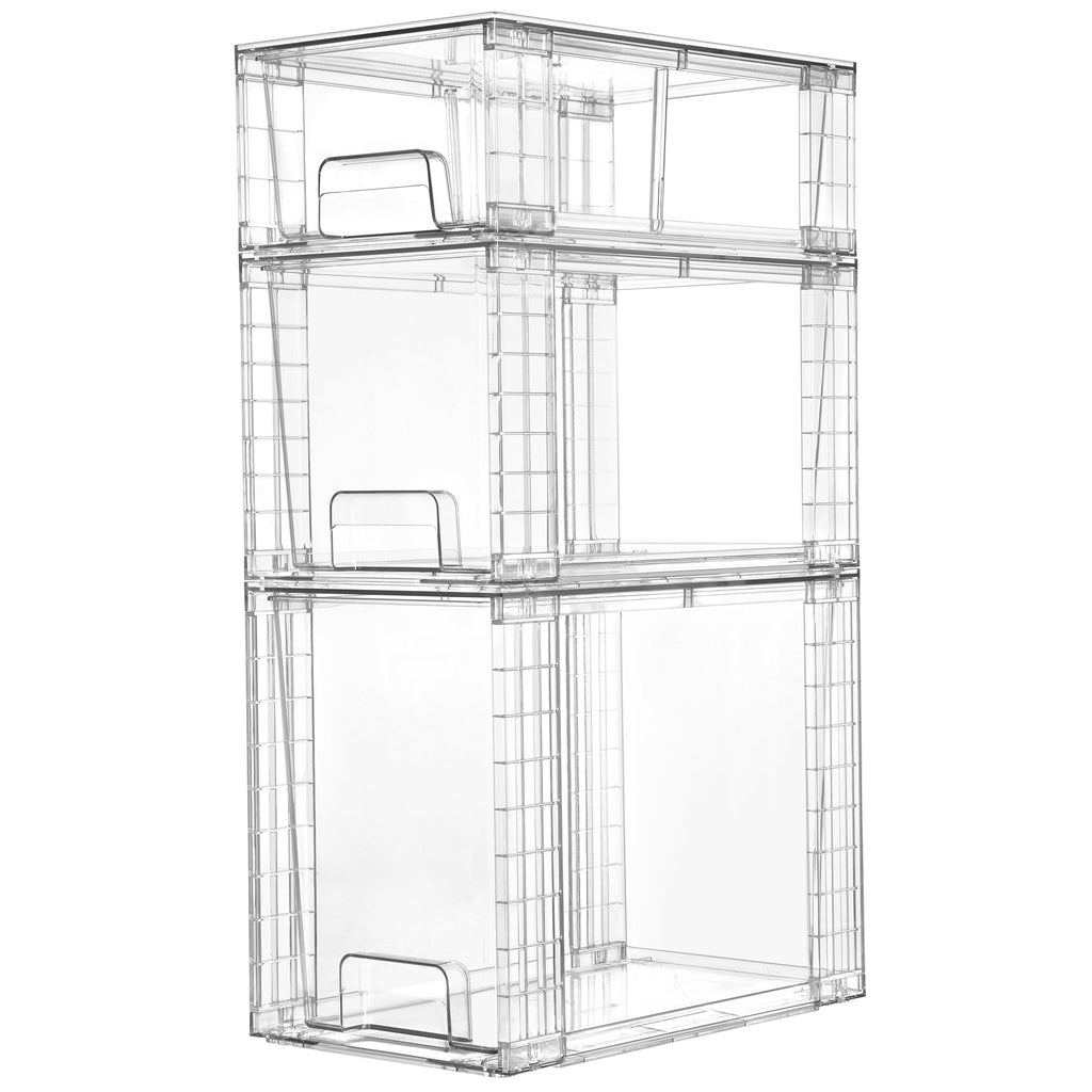 Vtopmart Easily Assemble Clear Storage Dawers Set