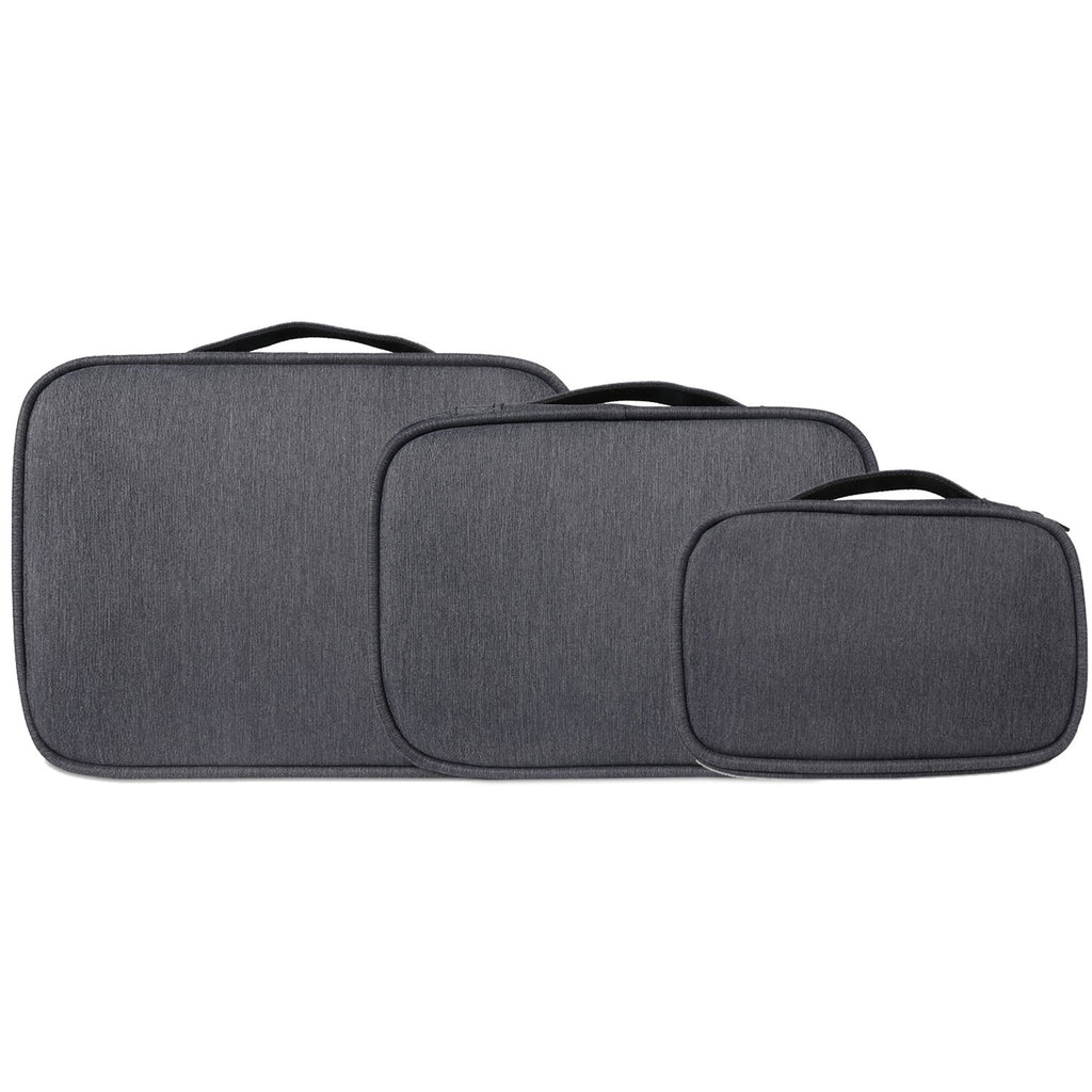 BUBM 3PCS Electronic Organizer, Double Layer Travel Gadget Storage Bag for Cables, Cord, USB Flash Drive, Power Bank and More