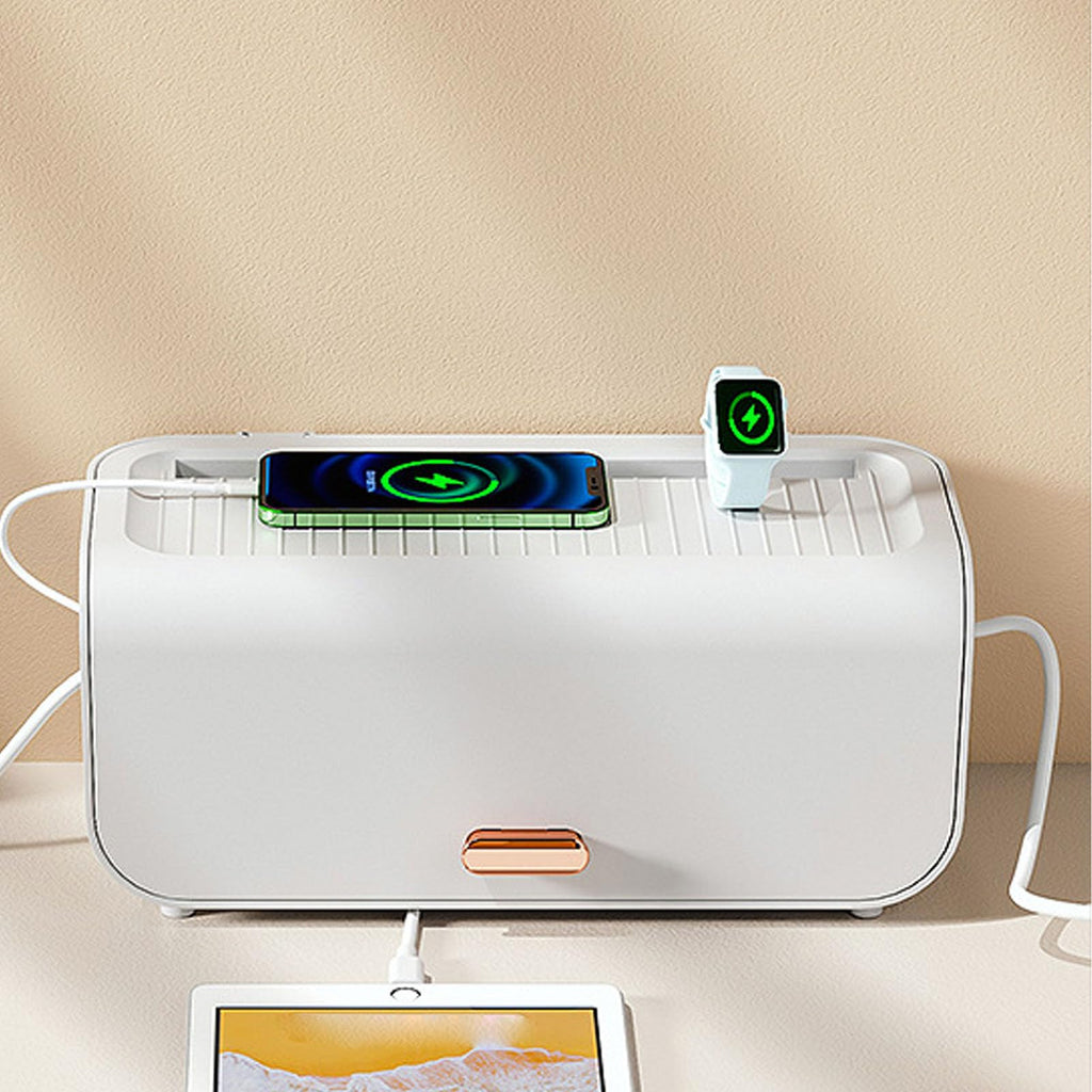 Cable Management Box Cord Organizer Box for Power Strips Chargers TV Computer Wire Ideal for Organizing Cables Concealing Clutter