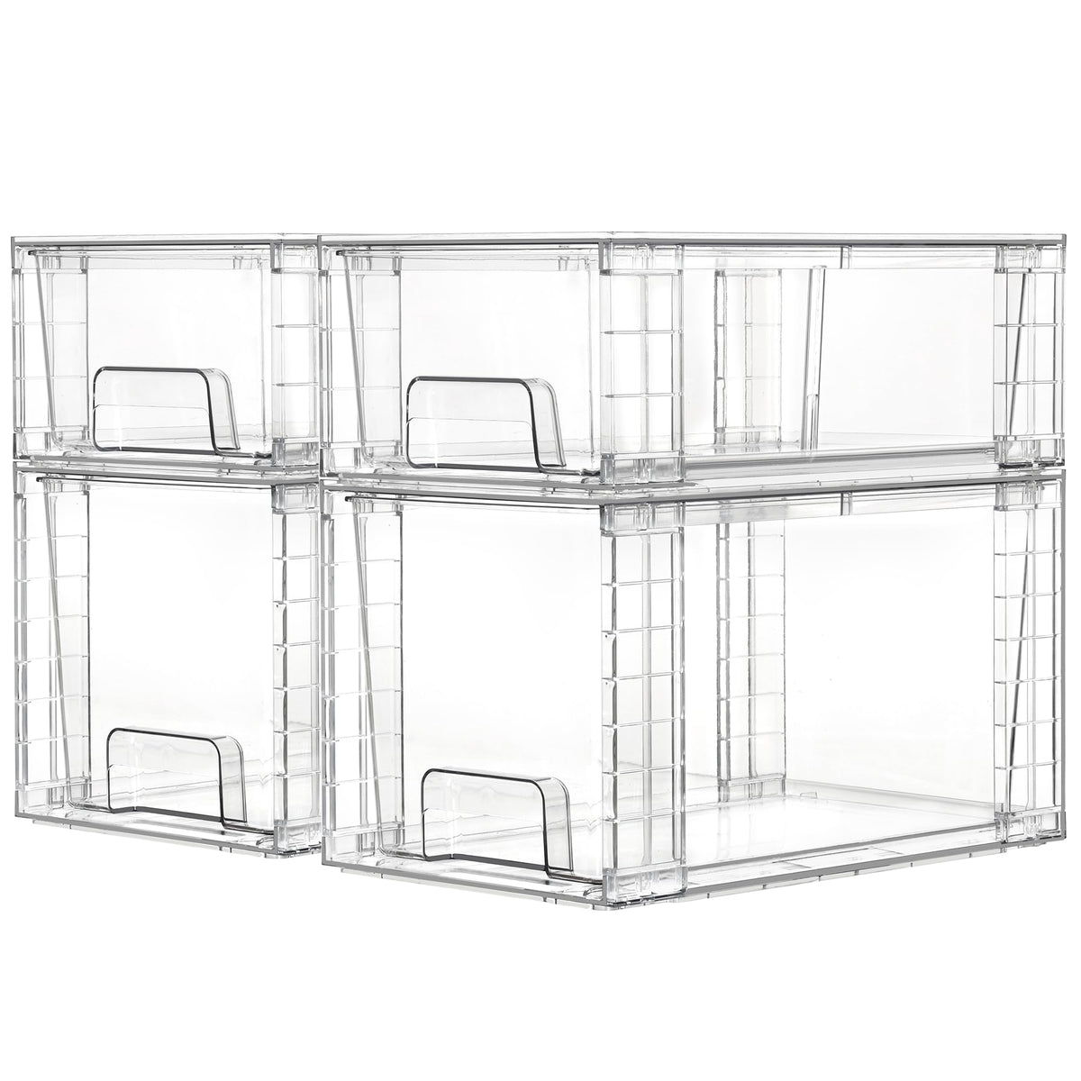 Vtopmart Easily Assemble Clear Storage Dawers Set