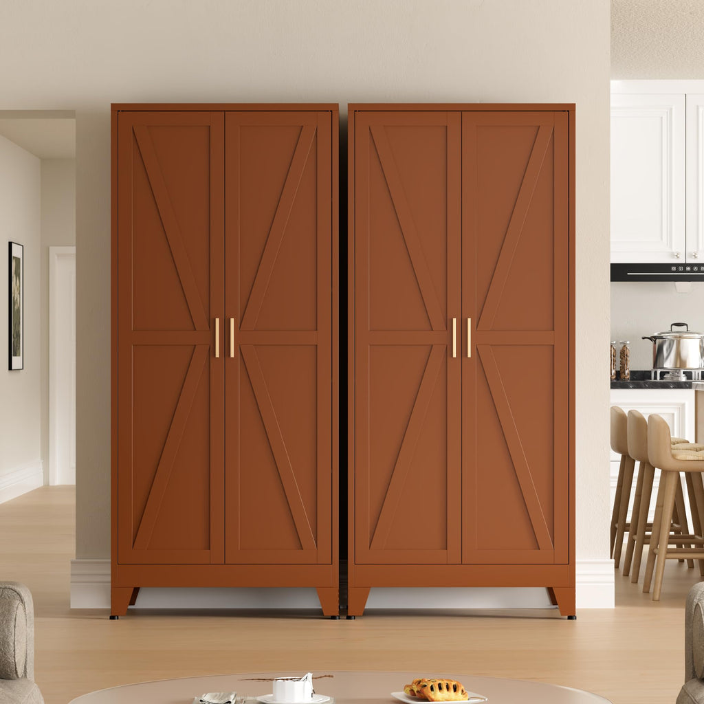 COFaR Farmhouse Storage Kitchen Pantry Cabinet
