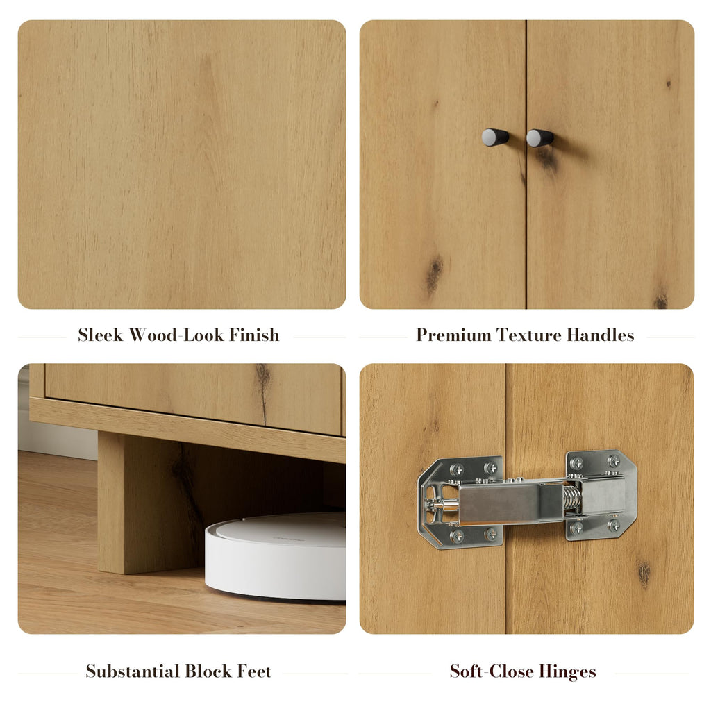 FORTEVA Storage Cabinet, Modular Sideboard Buffet Cabinet with Storage