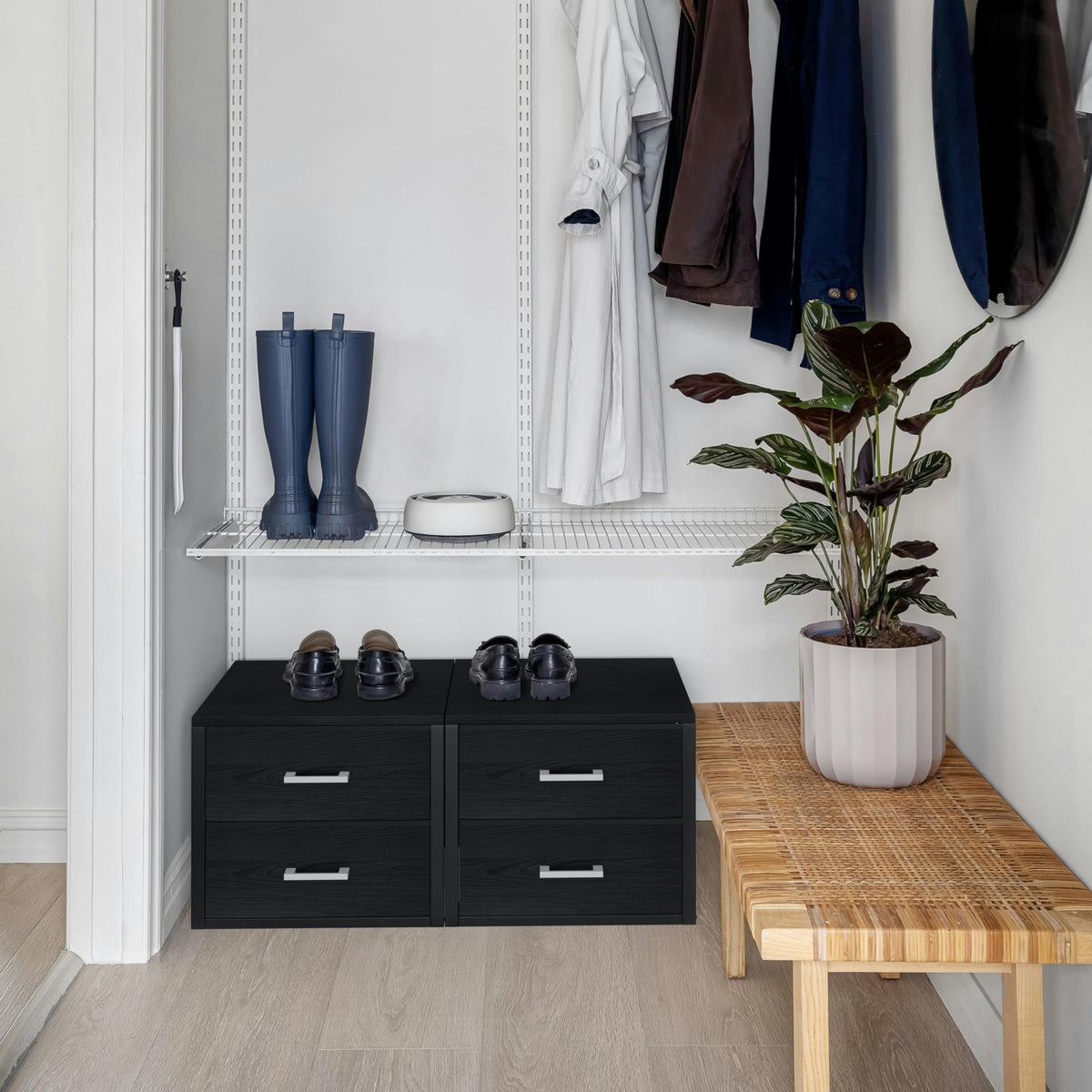 BOLUO Stackable Storage Drawers Closet Organizers and Storage
