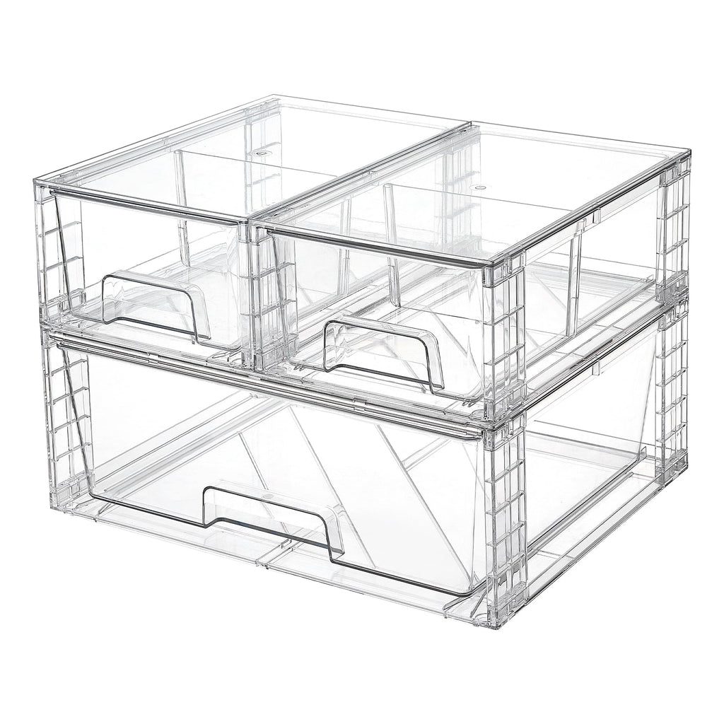 Vtopmart Easily Assemble Clear Storage Dawers Set
