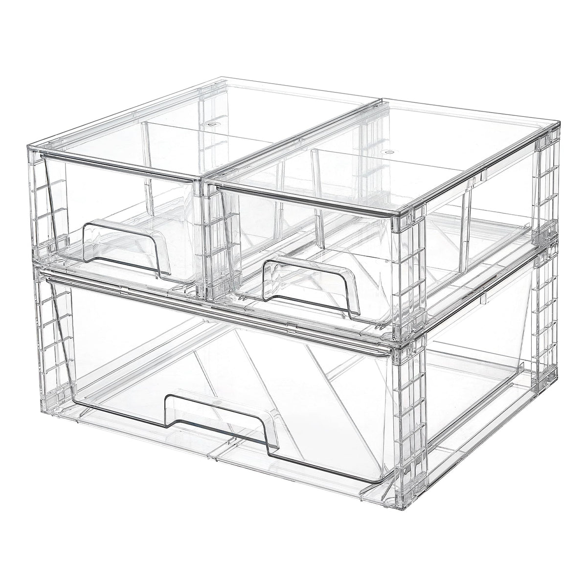 Vtopmart Easily Assemble Clear Storage Dawers Set