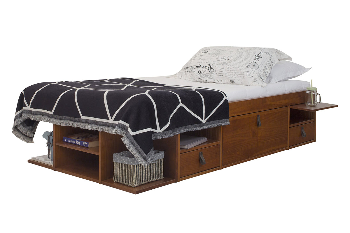 Memomad Bali Storage Platform Bed with Built-In Drawers