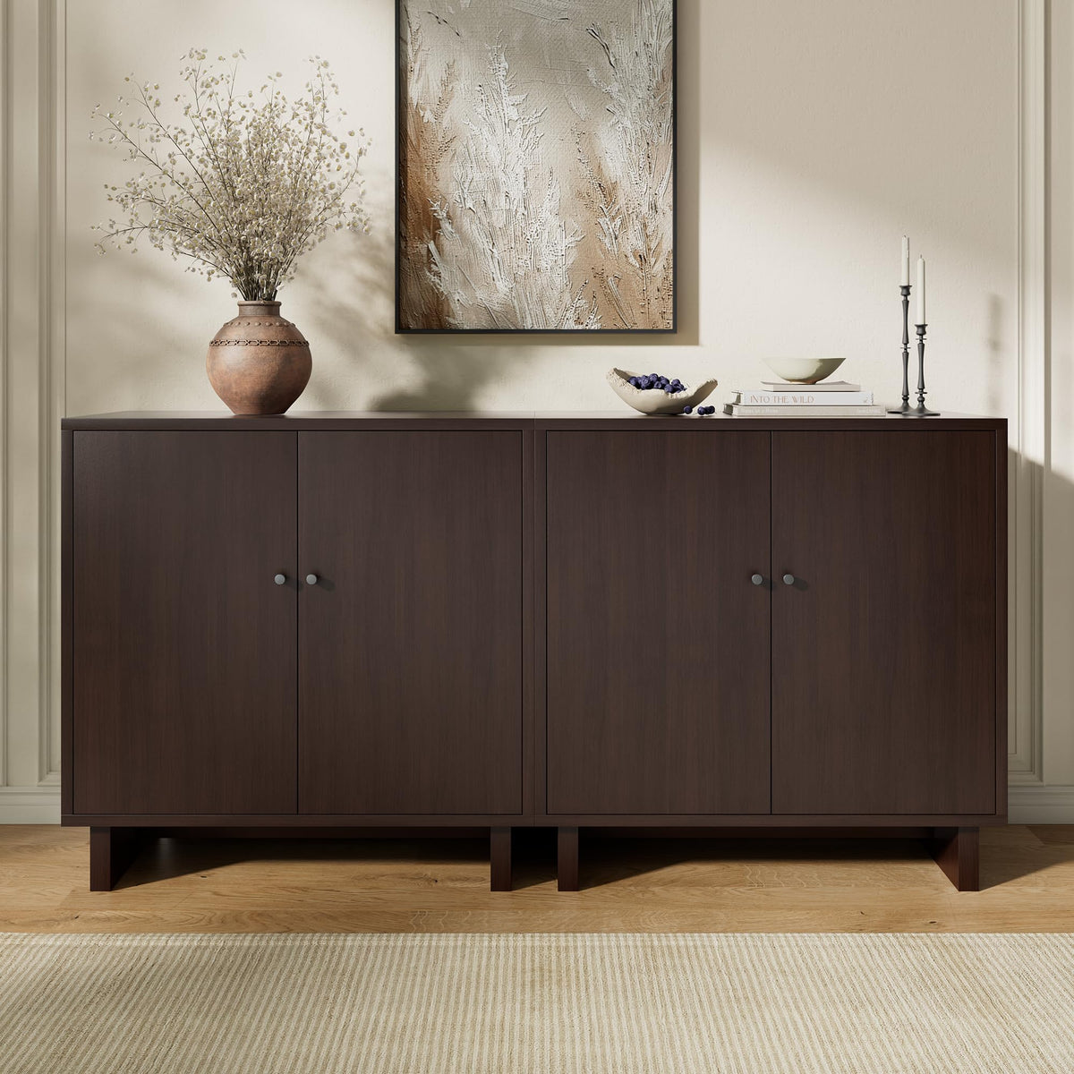 FORTEVA Modular Sideboard Buffet Cabinet with Storage