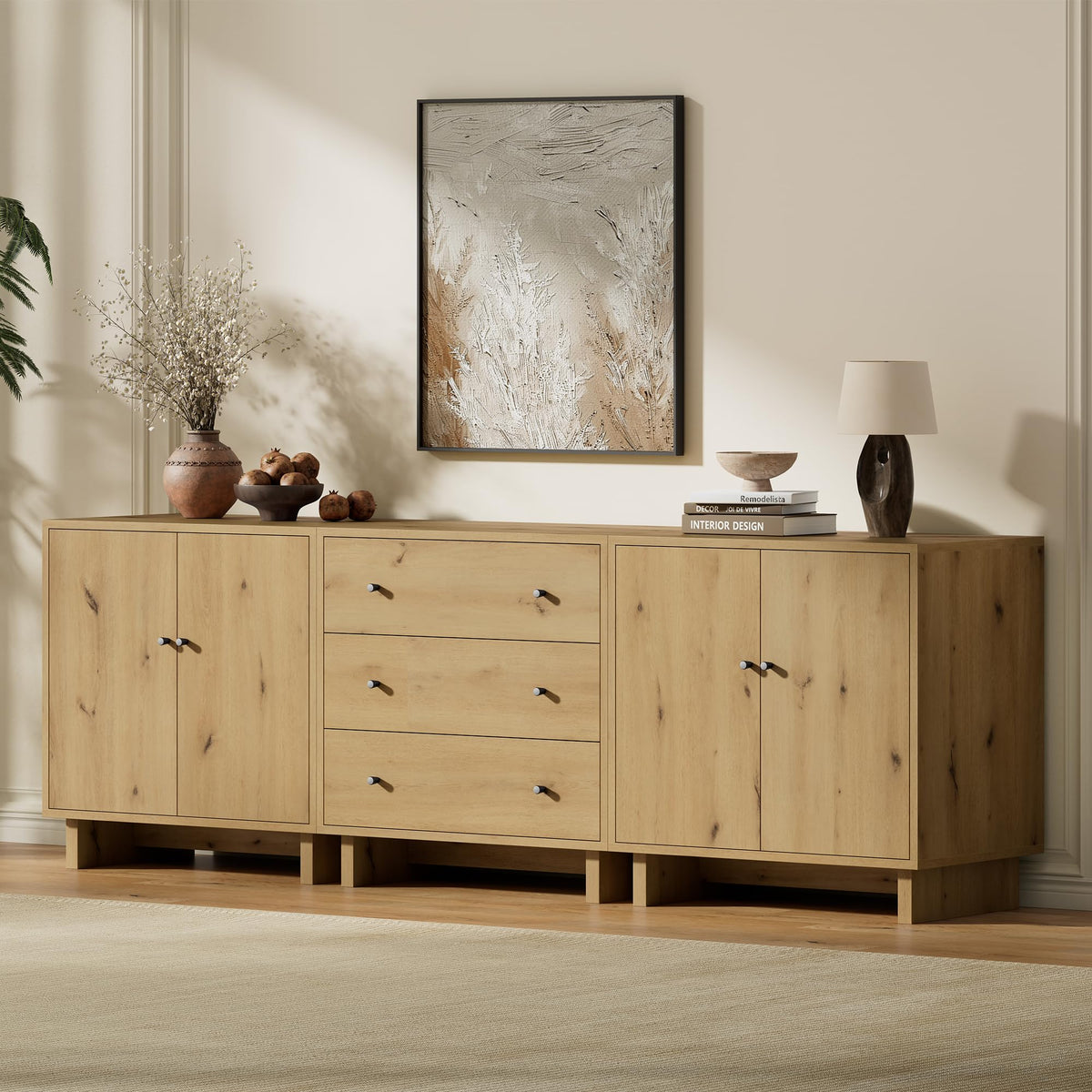 FORTEVA Modular Sideboard Buffet Cabinet with Storage