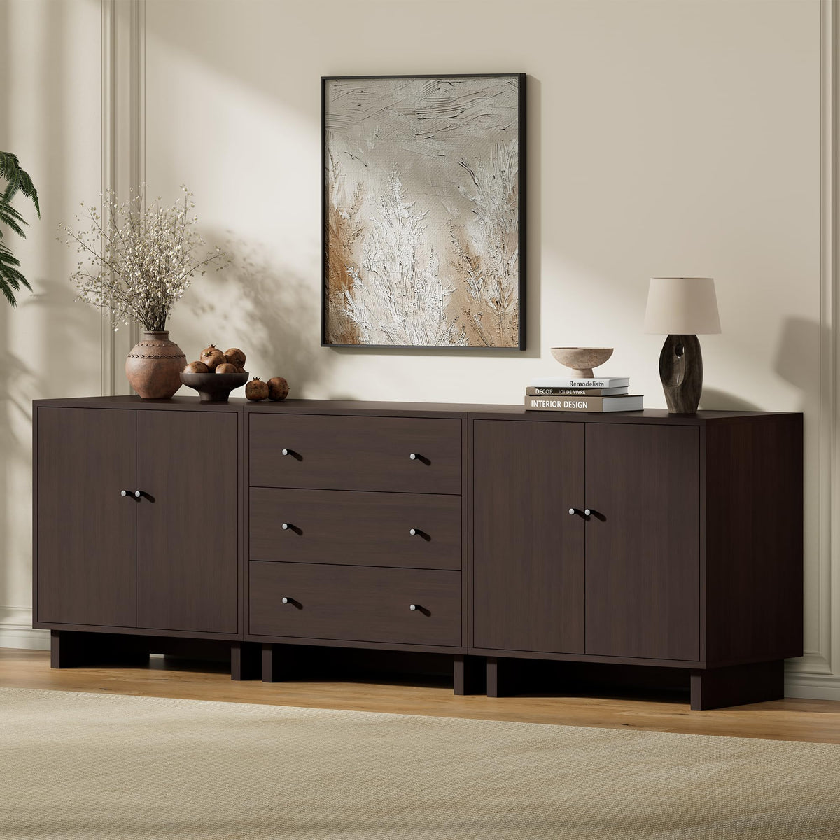 FORTEVA Modular Sideboard Buffet Cabinet with Storage