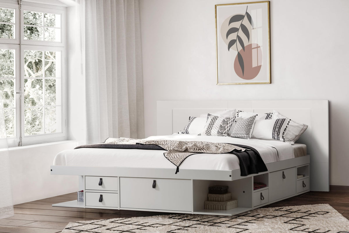 Memomad Bali Storage Platform Bed with Built-In Drawers