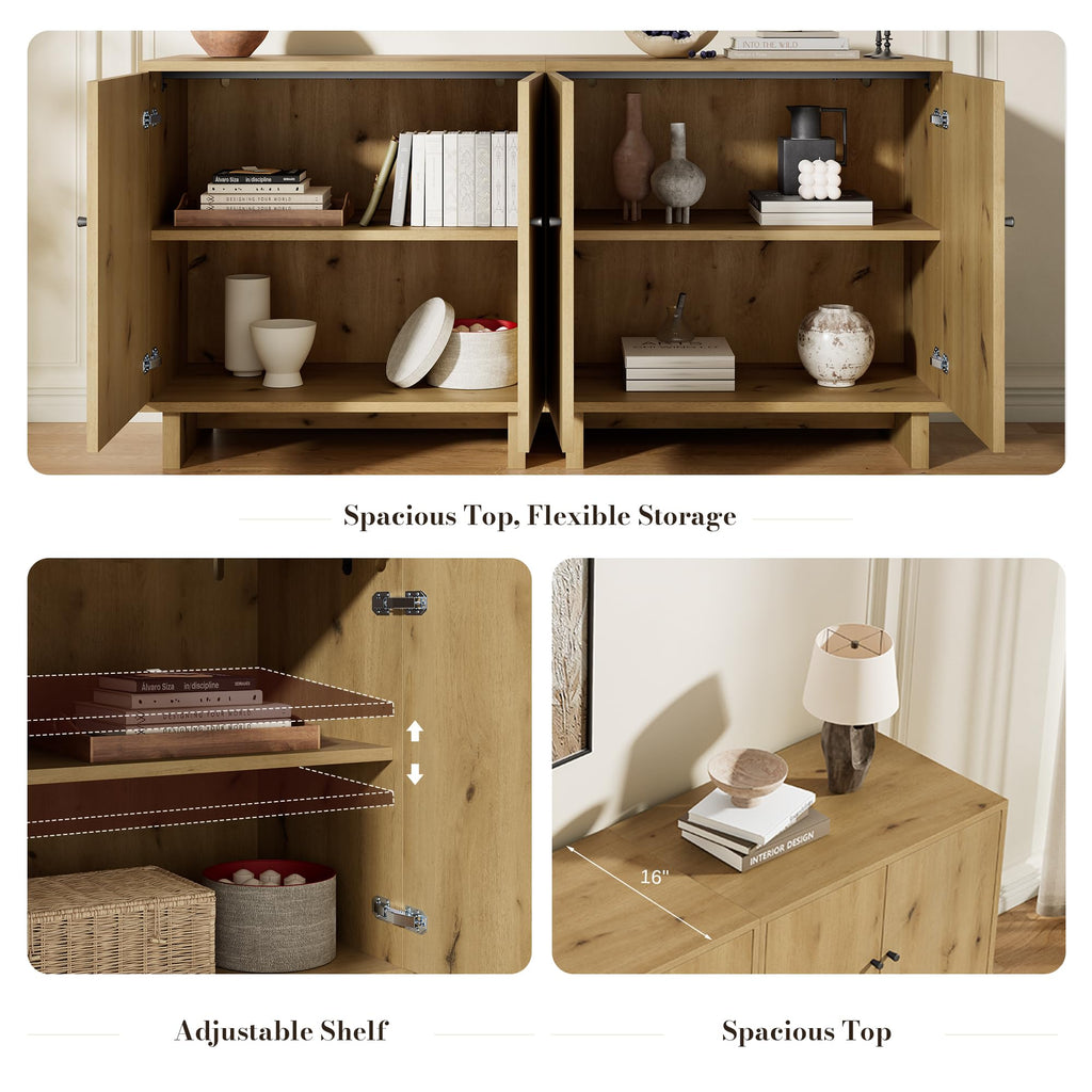 FORTEVA Storage Cabinet, Modular Sideboard Buffet Cabinet with Storage
