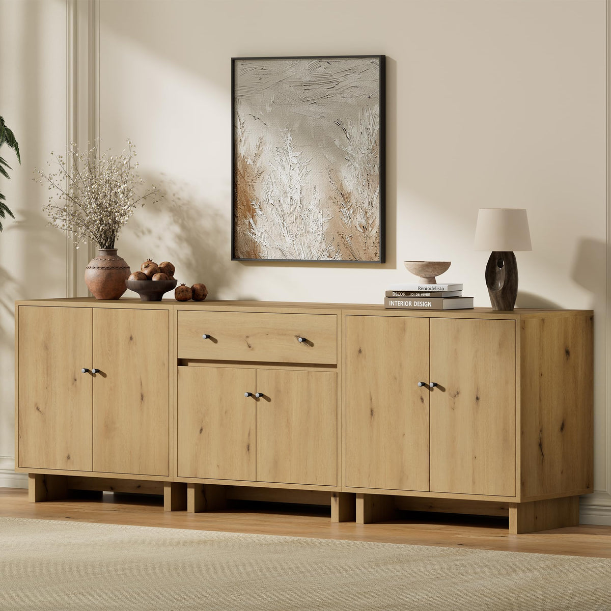 FORTEVA Modular Sideboard Buffet Cabinet with Storage