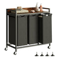 Herture Laundry Hampers with Shelf and Pull-Out Laundry Bag - Large Metal Frame