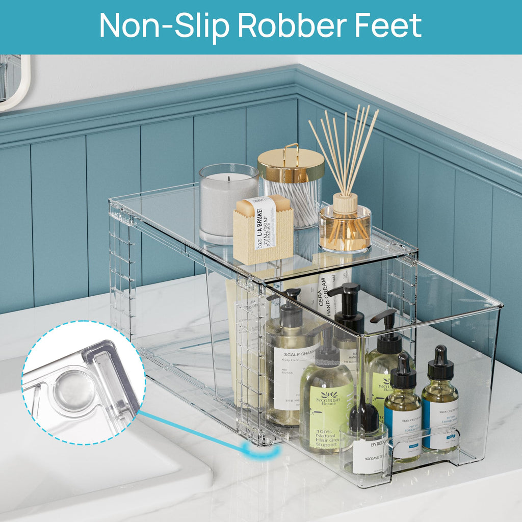 Vtopmart Easily Assemble Clear Storage Dawers Set