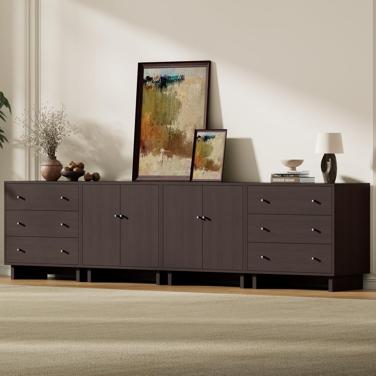 FORTEVA Modular Sideboard Buffet Cabinet with Storage