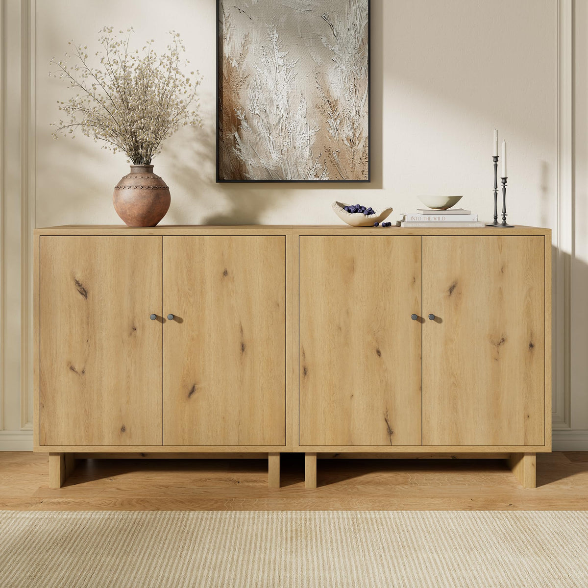 FORTEVA Modular Sideboard Buffet Cabinet with Storage