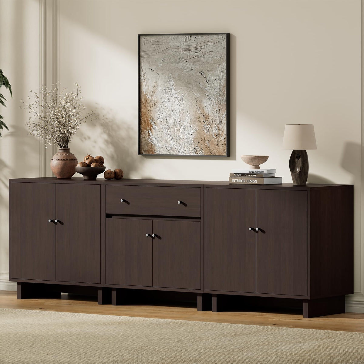 FORTEVA Modular Sideboard Buffet Cabinet with Storage