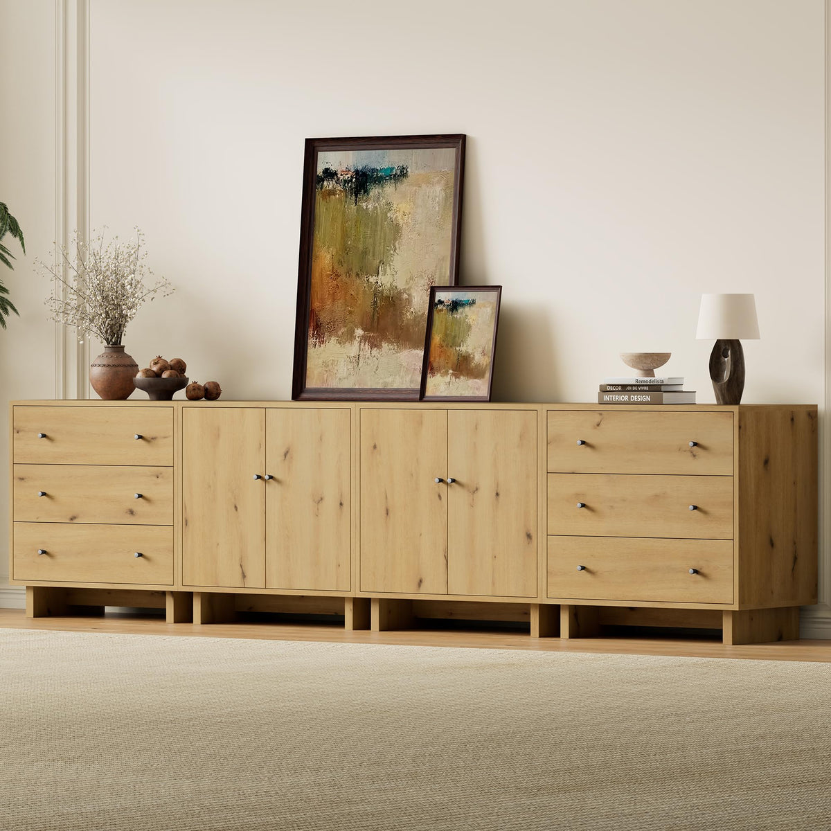 FORTEVA Modular Sideboard Buffet Cabinet with Storage