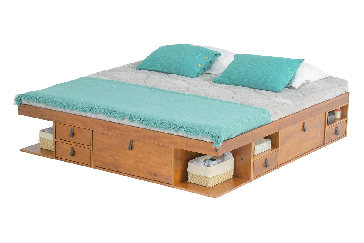 Memomad Bali Storage Platform Bed with Built-In Drawers